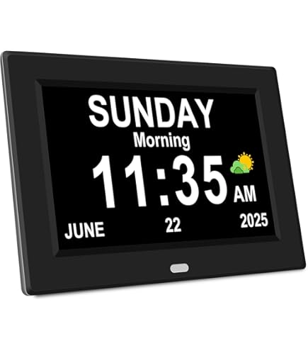 Amazon.com: LXBYJKJ 7 Inch Digital Clock with Day and Date for